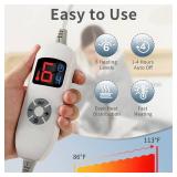 ESTINGO Wearable Electric Throw Heated Blanket with Foot Pocket, Heated Electric Blanket with Sleeves, 6 Heating Levels and 1-4H Timer, Heated Hoodie Women for Mom Grandma 50" 70" Grey