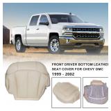 Driver Side Bottom Leather Seat Cover Light Tan #522 or 922 Compatible with Chevy Tahoe Suburban 1500 2500 LT LS Z71 2WD 4X4 1999 2000 2001 2002