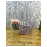 Meikuler Automatic Dog Cat Feeder and Water Dispenser Set,Waterer and Gravity Food Feeder for Small & Medium Dogs Cats Puppies,Large Capacity 1 Gallon x 2(Pink)