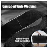 Cosy Family 4 Pack Heavy Duty Extra Large Moving Bags with Backpack Straps - Strong Handles & Zippers, Storage Totes For Space Saving, Fold Flat, Alternative to Moving Box (Set of 4, Black)