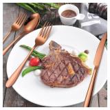 Copper Flatware Set 8 Stainless Steel Silverware 40 Pieces include Forks Spoons Knives Heavy Duty Durable for Home Kitchen Festival Parties Resturant Utensils