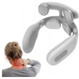 Magic Pro 2.0 Neck Massager, 2025 Upgraded 4-Head Portable Neck Massage with 6 Vibration Modes & 15 Intensity Levels, Ergonomic Design Promote Muscle Relaxation (White)