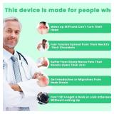 Magic Pro 2.0 Neck Massager, 2025 Upgraded 4-Head Portable Neck Massage with 6 Vibration Modes & 15 Intensity Levels, Ergonomic Design Promote Muscle Relaxation (White)