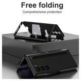 Z Fold 6 Phone Slim Case with S Pen Compatible for Samsung Galaxy Z Fold 6 Phone with Built-in New Compact S Pen, Holder and Storage Slot for Pen,with 3Pcs Tips (Black)