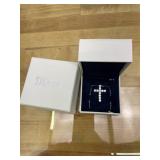 Retails for $140! Moissanite Cross Necklace for Women Faith Pendant Christian Gifts Rodium Sterling Silver Jewelry for Her Wife Daughter Granddaughter Mom Grandma Anniversary Christmas Birthday Mother