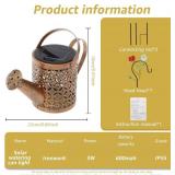 Watering Can Light Waterproof Solar Watering Can Lantern Decorative Solar Water Kettle Lamp for Patio Lawn Yard Outside(Colour,Style 1)