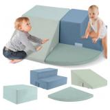 Large 4 Pcs Toddler Climbing Toys Indoor, Foam Blocks with Velcro, Classic