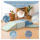 Large 4 Pcs Toddler Climbing Toys Indoor, Foam Blocks with Velcro, Classic