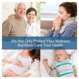 Full Size Mattress Protector Pad Waterproof Quilted, Breathable & Cooling Full Mattresses Pad Cover Fitted for Double Bed with Deep Pocket Up to 14", (White)