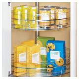 iDesign Clear Plastic 1/4 Wedge Bin for Corner Lazy Susan Cabinet, Kitchen Cabinet Organizer, 2-Pack