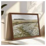 Framed Vintage Canvas Wall Art Decor, Landscape Farmhouse Wall Prints for Bedroom Bathroom Office, Rustic Posters for Living Room Aesthetic, Nature Painting Artwork
