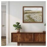 Framed Vintage Canvas Wall Art Decor, Landscape Farmhouse Wall Prints for Bedroom Bathroom Office, Rustic Posters for Living Room Aesthetic, Nature Painting Artwork