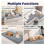Royhom Couch Cover for Dogs Washable, Soft Thick Pet Couch Covers for Sofa, Pawcart Couch Protector Pet Friendly, Furniture Covers Dog Mat for Couches and Sofas(Blue-Grey, 27.6 x 59 Inch)