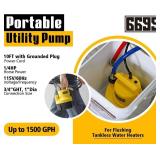 Tankless Water Heater Flushing Kit Includes 1/4HP Submersible Sump Pump with Two Adapters & 3 Gallons Pail with Bucket Lid Opener & Two 1/2 Dia X 6 PVC Hoses with Washers