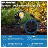Retails for $170! SUNVIE 24 Pack Low Voltage Landscape Lights LED 12W Landscape Lighting with connectors AC/DC 12V-24V Outdoor Spotlight IP65 Waterproof Tree Flag Lights Warm White Spotlights for Yard
