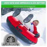 GoSports 44 Inch Heavy-Duty Winter Snow Tube with Premium Canvas Cover - Choose Your Style - Commercial Grade Sled