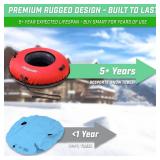 GoSports 44 Inch Heavy-Duty Winter Snow Tube with Premium Canvas Cover - Choose Your Style - Commercial Grade Sled