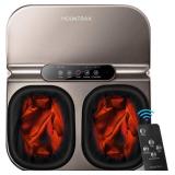 Retails for $110! MOUNTRAX Foot Massager Machine with Heat, Foot Massager for Plantar Fasciitis, Neuropathy Pain, Shiatsu Foot Massager with Remote, Fits Feet Up to Men Size 12 (Gray)