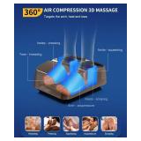 Retails for $110! MOUNTRAX Foot Massager Machine with Heat, Foot Massager for Plantar Fasciitis, Neuropathy Pain, Shiatsu Foot Massager with Remote, Fits Feet Up to Men Size 12 (Gray)