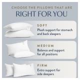 Digital Decor 100% Cotton Luxury Hotel Pillows Standard Size Set of 2, Cooling Down Alternative Bed Pillows for Sleeping, Hypoallergenic Soft Pillows for Side & Back Sleepers, Made in USA, 26" x 20"