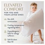 Digital Decor 100% Cotton Luxury Hotel Pillows Standard Size Set of 2, Cooling Down Alternative Bed Pillows for Sleeping, Hypoallergenic Soft Pillows for Side & Back Sleepers, Made in USA, 26" x 20"