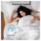 Bedsure Comforter Duvet Insert - Quilted Comforters Queen Size, All Season Duvet, GentleSoft Down Alternative Bedding, with 8 Tabs, Gifts for Women/Men, White, Queen 88 x 88 Inches