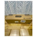 JQK Bathroom Glass Shelf Gold, Tempered Glass Shower Storage 16 by 5 inches, 304 Stainless Steel Brushed Gold Wall Mount 2 Pack, TGS101L16-BG-P2