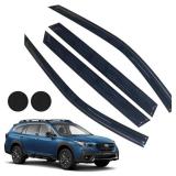 Rain Guards for Subaru Outback 2010-2014, Tape-on Side Window Deflectors, Window Visors for Subaru Cars - 4 Rain Guards & 2 Car Coasters