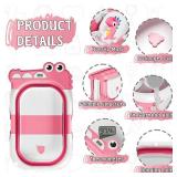 MoreFeel Collapsible Baby Bathtub for Newborn with Thermometer & 1 Hooded Towel & 1 Soft Floating Cushion,Portable Travel Bathtub with Drain Hole, Durable Foldable Baby Tubs for Infants to Toddler