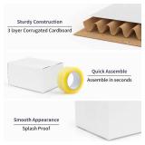 40 Pack Small Shipping Boxes 8x6x4 Inches, White Corrugated Cardboard Mailing Box for Shipping, Packing, Business