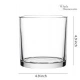 5"X5" Glass Cylinder Vase - WHOLE HOUSEWARES Candle Holder - Decorative Centerpiece Arrangement for Wedding Party Event Home Office Decor - Set of 4