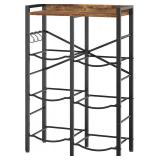 HOOBRO 5 Gallon Water Jug Holder 6 Bottles, Water Jug Rack, 3 Tier Water Bottle Holder with X-Shape Reinforcement, for Kitchen, Living Room, Office, Rustic Brown and Black BF03ST01