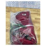 Retails for $134! StangH Christmas Red Valance Curtain 110 inches Width, Heavy Thick Light Blocking Window Drapes Rod Pocket Waterfall Swag for Theater/Living Room, W110 inches, 1 Panel