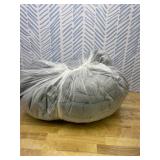 Flannel Fleece Queen Comforter Set - Furry Grey Leaves Pattern Faux Fur Bed Set, Winter Ultra Soft Fuzzy Comfort Set, Velvet Bedding Set for Bed with 2 Pillow Cases