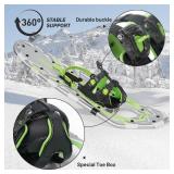 Retails for $114! G2 21/25/30/36 Inches Light Weight Snowshoes with Toe Box, EVA Padded Ratchet Binding, Heel Lift, Flexible Pivot Bar, Durable Back Strap, Trekking Poles, Carrying Bag, Snow Baskets(6