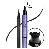 Kaja Winged Eyeliner Set - Wink Stamp Long | with Avocado Extract, Double-ended Wing, Smudge-Proof, Waterproof, Eye Irritation Tested, Long Lasting Pencil, Colorstay, Matte Finish, Cat Eye Look
