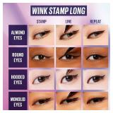 Kaja Winged Eyeliner Set - Wink Stamp Long | with Avocado Extract, Double-ended Wing, Smudge-Proof, Waterproof, Eye Irritation Tested, Long Lasting Pencil, Colorstay, Matte Finish, Cat Eye Look