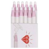HOMSSEM New China Markers Grease Pencils 12-Pack Multi-Surface Wax Markers for Glass, Metal, Plastic Non-Sharpening Peel Off China Marker (White)