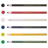 HOMSSEM New China Markers Grease Pencils 12-Pack Multi-Surface Wax Markers for Glass, Metal, Plastic Non-Sharpening Peel Off China Marker (White)