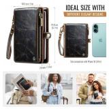 Passport Holder Wallet, 12 Card Slots RFID Blocking Travel Organizer, Zippered Coin Pocket & Detachable Wrist Strap Secure AMagnetic Closure Passport Case for Men & Women (Brown)