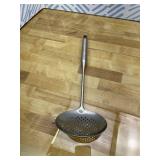 Skimmer Stainless Steel Large Slotted Spoon Colander Strainer Ladle for Cooking Heat Proof Hollow Handle Serving Utensil 14.96 inches
