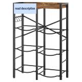 HOOBRO 5 Gallon Water Jug Holder 6 Bottles, Water Jug Rack, 3 Tier Water Bottle Holder with X-Shape Reinforcement, for Kitchen, Living Room, Office, Rustic Brown and Black BF03ST01