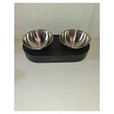 PETKIT 304 Stainless Steel Elevated Cat Bowls&Dog Bowls,Raised Cat Food and Water Bowl Set, Non-Slip, Anti Vomiting 15°Tilted Cat Small Animal Plate