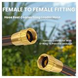 Giraffe Tools Leader Hose 2ft x 5/8", 24INCH Short Water Hose for Hose Reel Connecting 3/4 inch GHT Connector, Lightweight, Flexible with Female Female Fittings