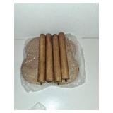 JUJIAFU 11.6inch Wooden Step Stool for Adults Small Wooden Stool Perfect Matched Sensory Table Great Assistant for Kitchen Bathroom Living Room Bedroom Garden (Full Body Natural Real Wood)