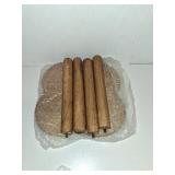 JUJIAFU 11.6inch Wooden Step Stool for Adults Small Wooden Stool Perfect Matched Sensory Table Great Assistant for Kitchen Bathroom Living Room Bedroom Garden (Full Body Natural Real Wood)