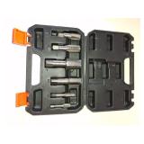 HORUSDY 6-Piece NPT Pipe Tap Set, Carbon Steel Threading Tool Kit for Pipe Taper Threads, Sizes 1/8", 1/4", 3/8", 1/2", 3/4" & 1", Durable Plumbing Tap Set with Storage Case