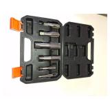 HORUSDY 6-Piece NPT Pipe Tap Set, Carbon Steel Threading Tool Kit for Pipe Taper Threads, Sizes 1/8", 1/4", 3/8", 1/2", 3/4" & 1", Durable Plumbing Tap Set with Storage Case