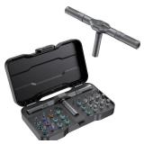 DYLIFE 24 in 1 Magnetic Screwdriver Set, DIY Ratchet Mini Removable Self-Assembly Precision Screwdriver Tool Kit, Magnetic DIY Precision Tool Kit with Variety Head Styles for PC/Mobile/Watch/Bicycle