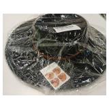 Wide Brim Panama Fedora Hat - Warm Felt Flat Top Pork Pie Cap for Women Men (Size:M/L)